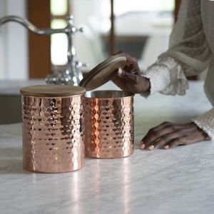 Uncommon James Canisters Set Hammered Copper